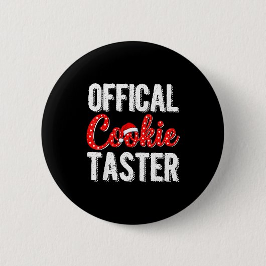 Cookie Taster Cookie Christmas Matching Couple  Button (Vorderseite)