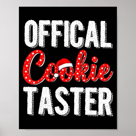 Cookie Taster Cookie Christmas Matching Couple  Poster (Vorne)