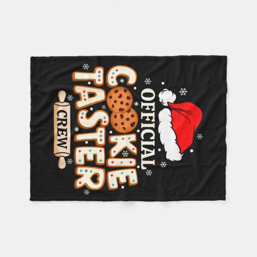 Cookie Taster Crew, Funny Christmas Baking Team Fleecedecke (Vorderseite (Horizontal))