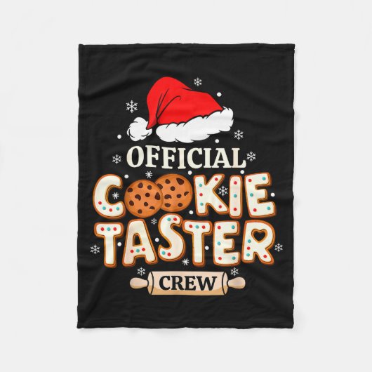 Cookie Taster Crew, Funny Christmas Baking Team Fleecedecke (Vorderseite)