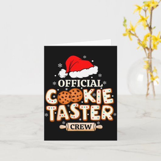 Cookie Taster Crew, Funny Christmas Baking Team Karte (Gelbe Blume)