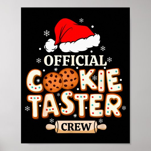 Cookie Taster Crew, Funny Christmas Baking Team Poster (Vorne)