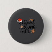 Cookie Tester &amp; Cookie Baker Funny Christmas C Button (Vorderseite)