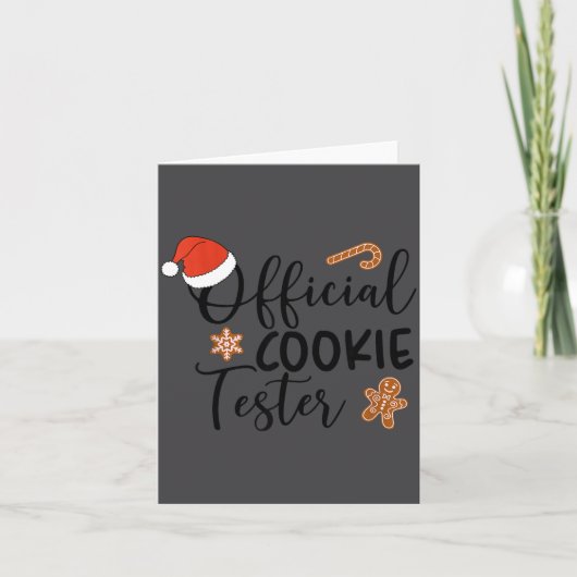 Cookie Tester & Cookie Baker Funny Christmas C Karte (Vorderseite)
