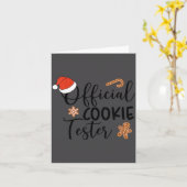 Cookie Tester & Cookie Baker Funny Christmas C Karte (Gelbe Blume)