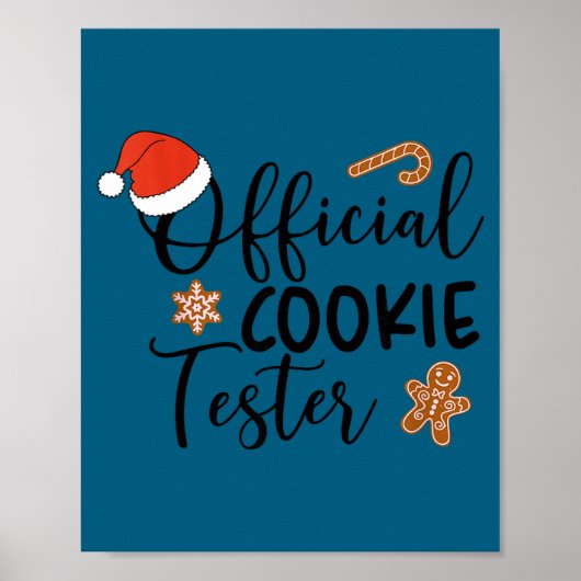 Cookie Tester &amp; Cookie Baker Funny Christmas C Poster (Vorne)
