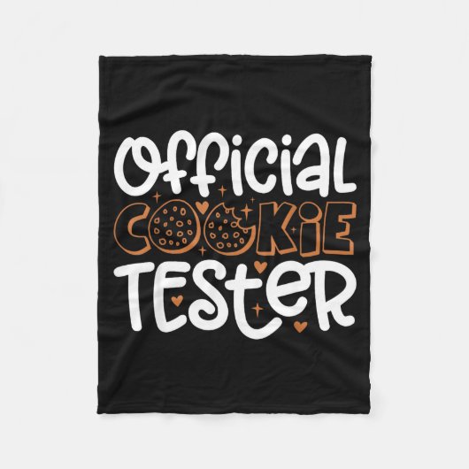 Cookie Tester Christmas Bakers Kids Toddler Xmas Fleecedecke (Vorderseite)