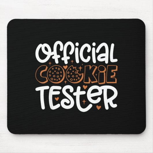 Cookie Tester Christmas Bakers Kids Toddler Xmas  Mousepad (Vorne)