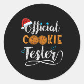 Cookie Tester Christmas Baking Team Runder Aufkleber (Vorderseite)