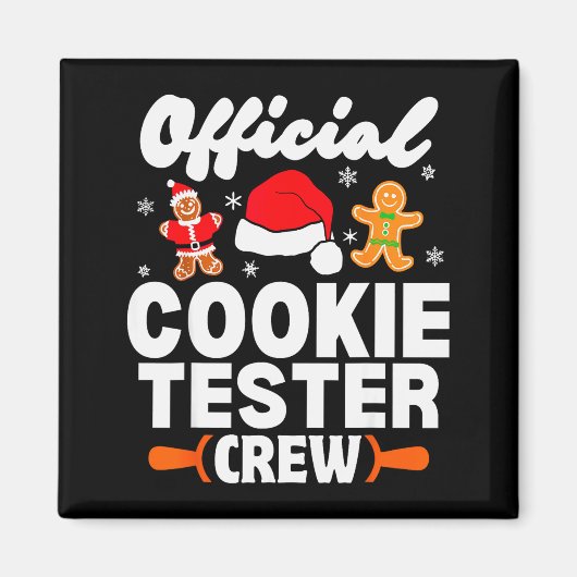 Cookie Tester Crew Christmas Baking Xmas Pajamas  Magnet (Vorne)
