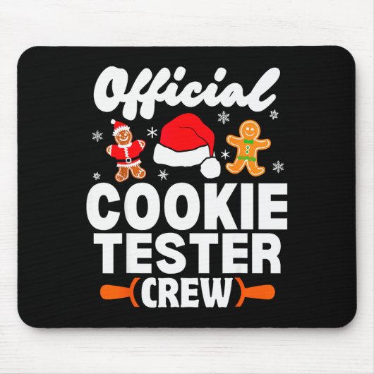 Cookie Tester Crew Christmas Baking Xmas Pajamas  Mousepad (Vorne)