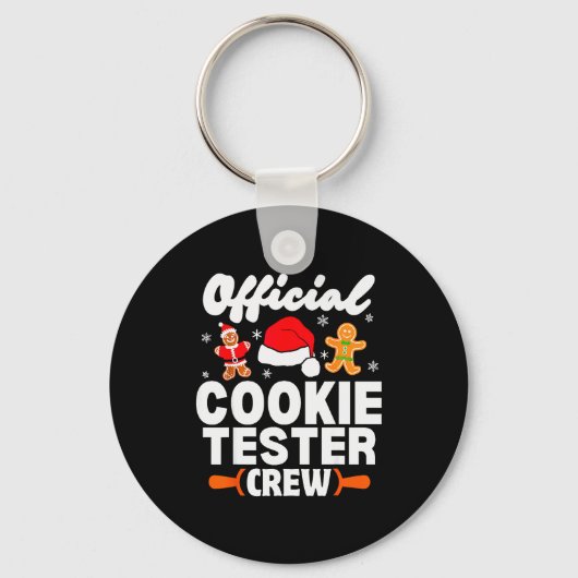 Cookie Tester Crew Christmas Baking Xmas Pajamas Schlüsselanhänger (Vorderseite)