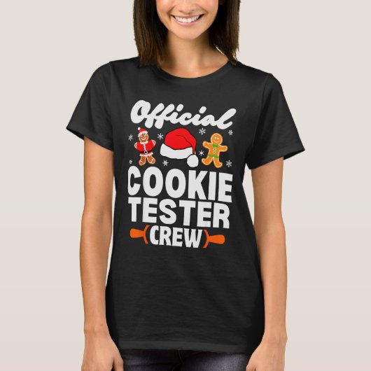 Cookie Tester Crew Christmas Baking Xmas Pajamas  T-Shirt (Vorderseite)