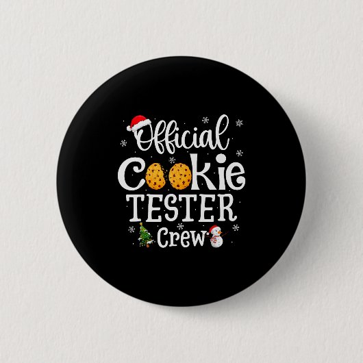 Cookie Tester Crew Family Baking Team Christmas Button (Vorderseite)