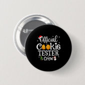Cookie Tester Crew Family Baking Team Christmas Button (Vorne & Hinten)
