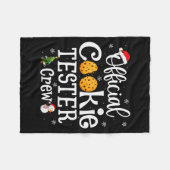 Cookie Tester Crew Family Baking Team Christmas Fleecedecke (Vorderseite (Horizontal))