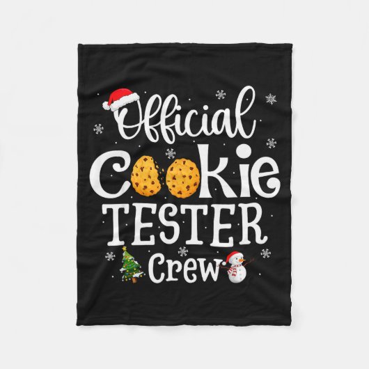 Cookie Tester Crew Family Baking Team Christmas Fleecedecke (Vorderseite)