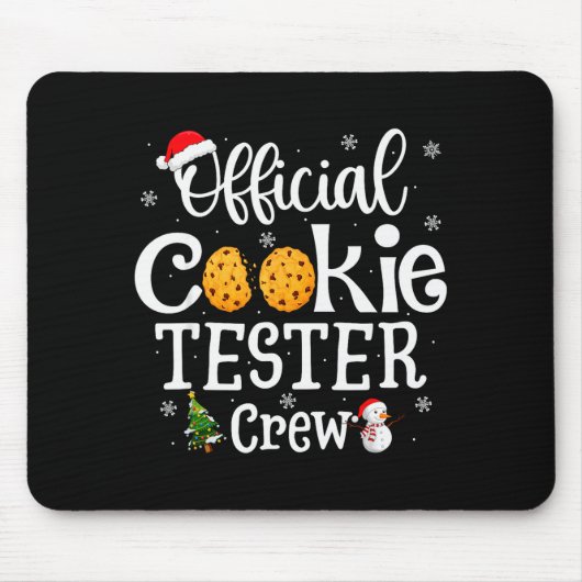 Cookie Tester Crew Family Baking Team Christmas Mousepad (Vorne)