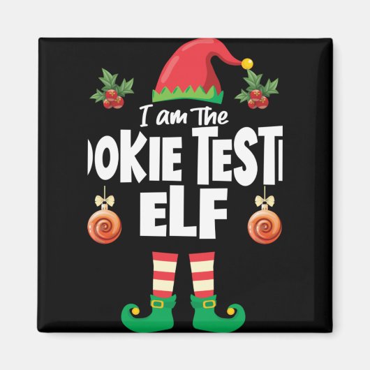 Cookie Tester Elf Family Matching Christmas Name T Magnet (Vorne)