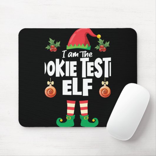 Cookie Tester Elf Family Matching Christmas Name T Mousepad (Mit Mouse)