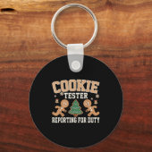 Cookie Tester für Duty Funny Christmas Xma Schlüsselanhänger (Vorderseite)