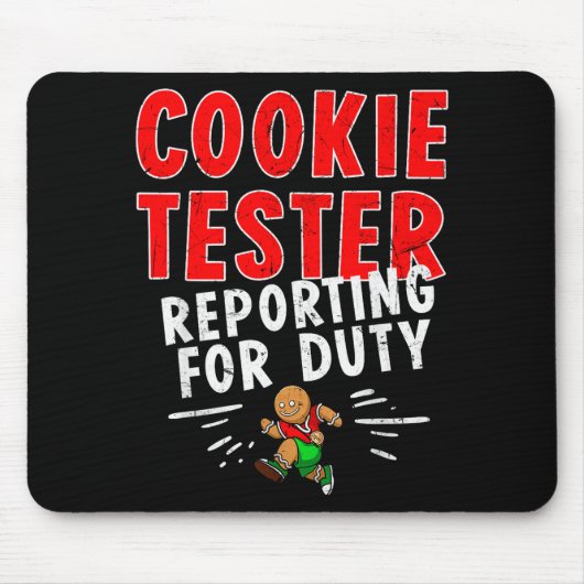 Cookie-Tester-Rentner-Pflicht Lustiger Ehemann Wei Mousepad (Vorne)
