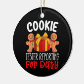 Cookie Tester Reporting für Duty Funny Weihnachten Keramik Ornament (Links)