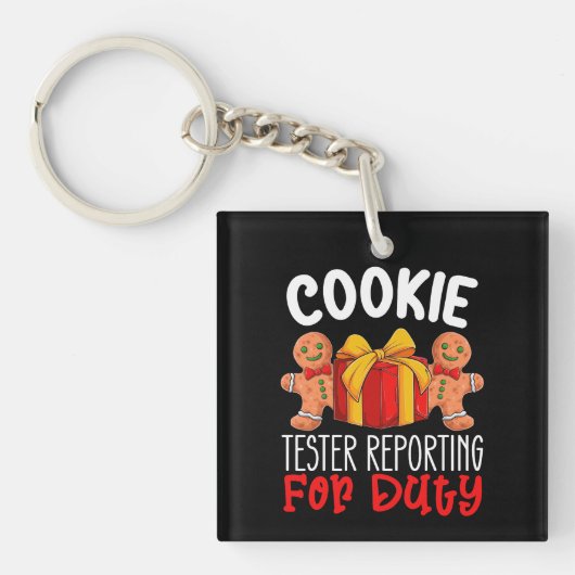 Cookie Tester Reporting für Duty Funny Weihnachten Schlüsselanhänger (Vorderseite)