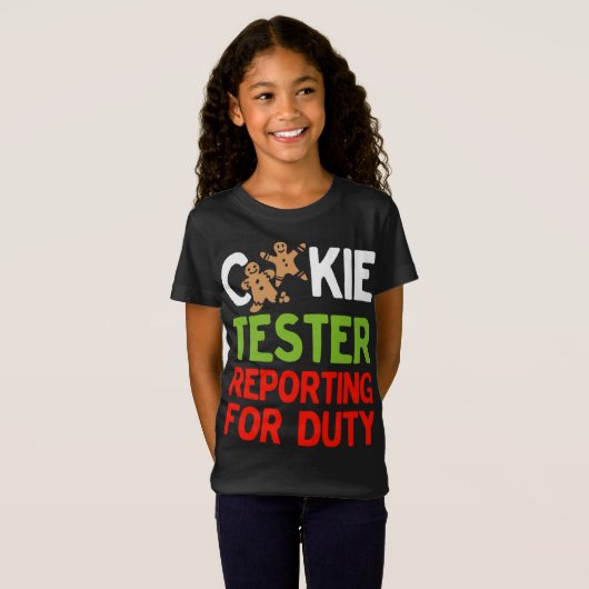 Cookie Tester Reporting für Duty Niedlich Christma T-Shirt (Vorne ganz)