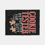 Cookie Tester Rerting Duty Funny Christmas Xmas Ki Fleecedecke (Vorderseite (Horizontal))