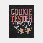 Cookie Tester Rerting Duty Funny Christmas Xmas Ki Fleecedecke (Vorderseite)