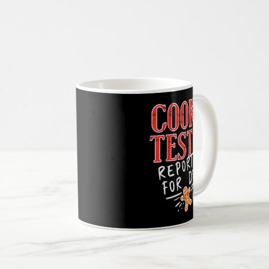 Cookie Tester Rerting Duty Funny Christmas Xmas Ki Kaffeetasse (VorderseiteRechts)