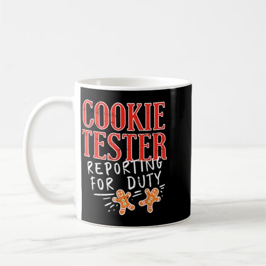 Cookie Tester Rerting Duty Funny Christmas Xmas Ki Kaffeetasse (Links)
