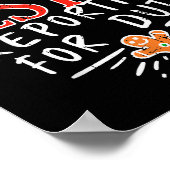 Cookie Tester Rerting Duty Funny Christmas Xmas Ki Poster (Ecke)