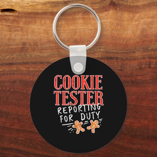 Cookie Tester Rerting Duty Funny Christmas Xmas Ki Schlüsselanhänger (Vorderseite)