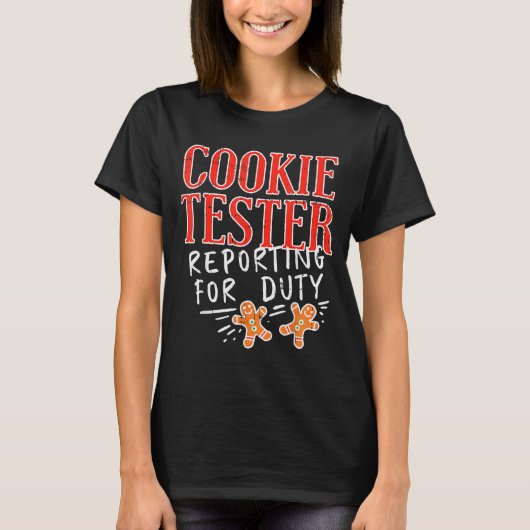 Cookie Tester Rerting Duty Funny Christmas Xmas Ki T-Shirt (Vorderseite)