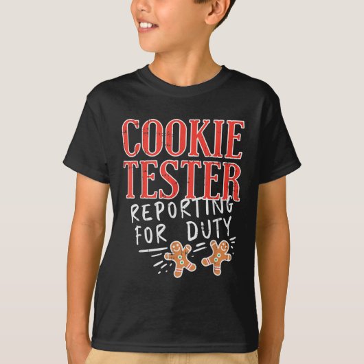 Cookie Tester Rerting Duty Funny Christmas Xmas Ki T-Shirt (Vorderseite)