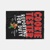 Cookie Tester Rerting Duty Funny Husband Christmas Fleecedecke (Vorderseite (Horizontal))