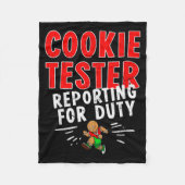 Cookie Tester Rerting Duty Funny Husband Christmas Fleecedecke (Vorderseite)