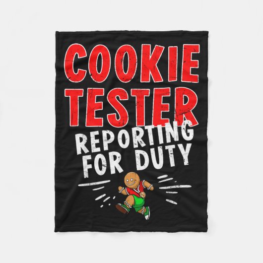 Cookie Tester Rerting Duty Funny Husband Christmas Fleecedecke (Vorderseite)