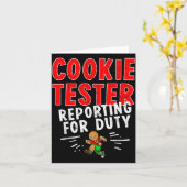 Cookie Tester Rerting Duty Funny Husband Christmas Karte (Gelbe Blume)