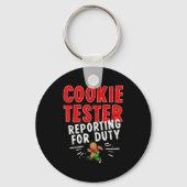 Cookie Tester Rerting Duty Funny Husband Christmas Schlüsselanhänger (Vorderseite)