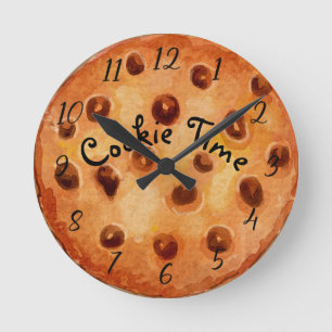 Cookie Time Chocolate Chip Runde Wanduhr