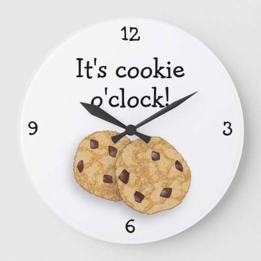 Cookie Time - Funny Food o'Clock Leckerei Große Wanduhr (Vorderseite)