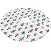 Cookie Tree Muster Pastel Holiday Polyester Weihnachtsbaumdecke (Schrägansicht)