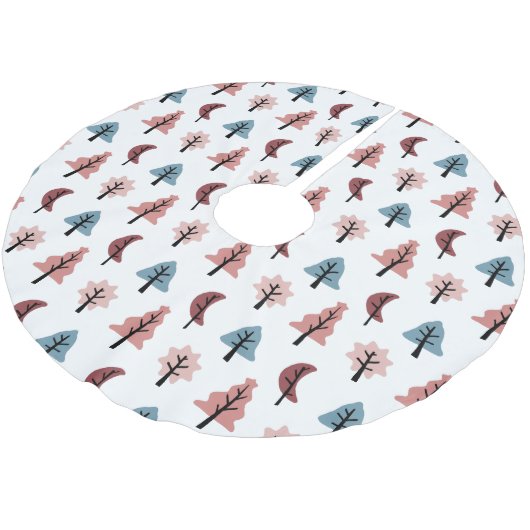 Cookie Tree Muster Pastel Holiday Polyester Weihnachtsbaumdecke (Schrägansicht)