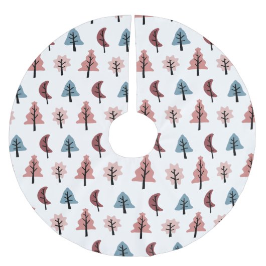 Cookie Tree Muster Pastel Holiday Polyester Weihnachtsbaumdecke (Vorderseite)