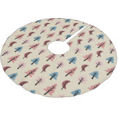 Cookie Tree Pastellrosa Muster Polyester Weihnachtsbaumdecke (Schrägansicht)