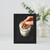 Cookie und ein Glas Milch Postkarte (Stehend Vorderseite)