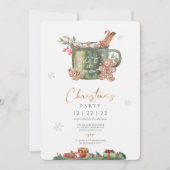 Cookie und Kakao Weihnachts-Party Einladung (Vorderseite)